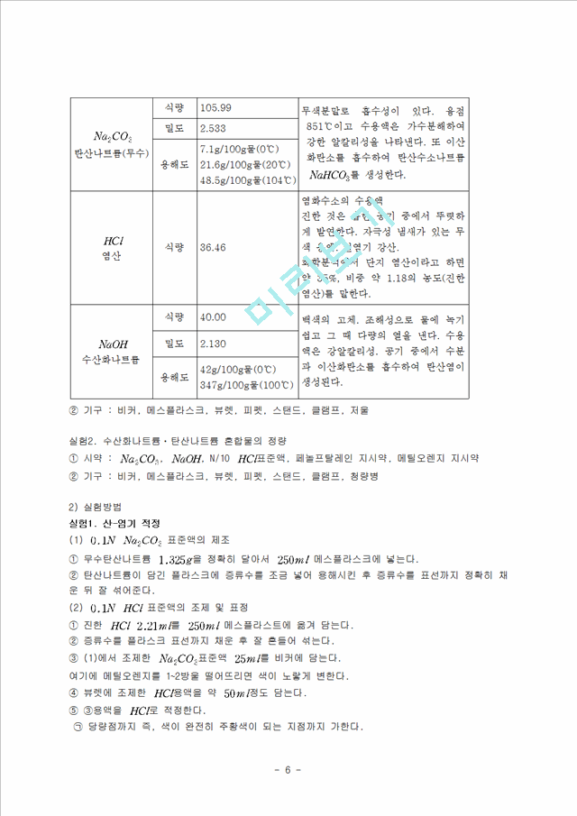 [자연과학]분석화학 - 산염기 적정.hwp